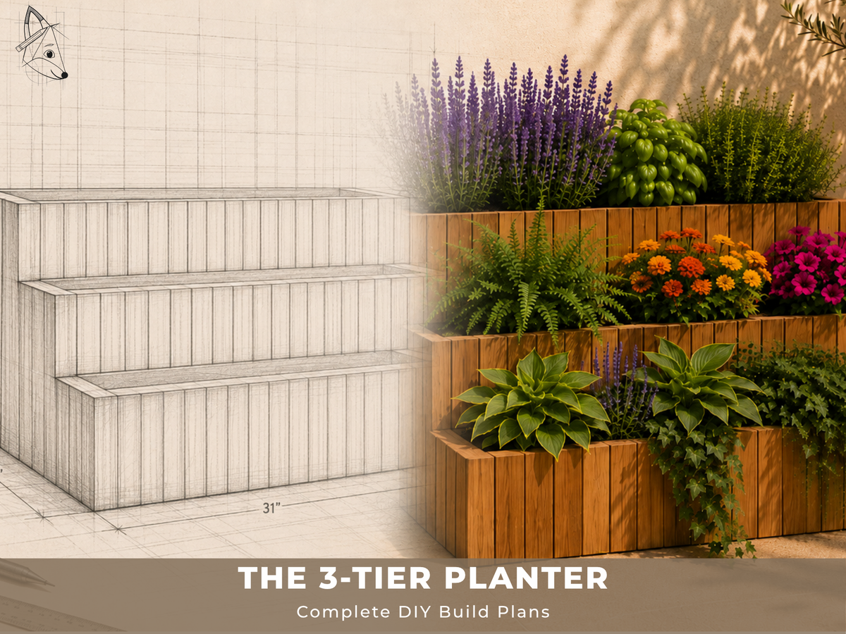 The LÄNGE 3-Tier Slatted Planter